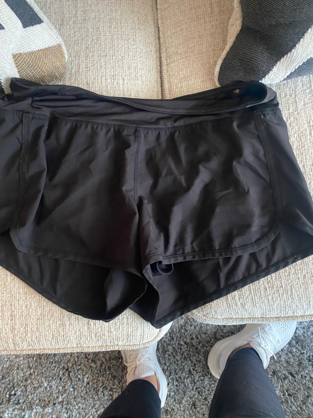 Reebok Black Women's Layered Athletic Shorts